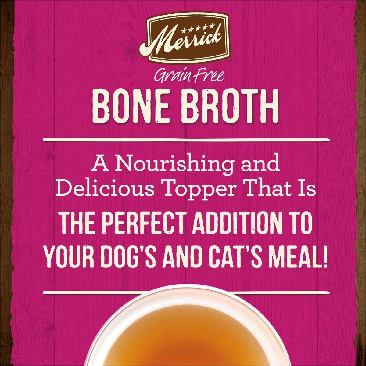 Merrick Turkey Bone Broth Grain-Free Wet Dog Food Topper