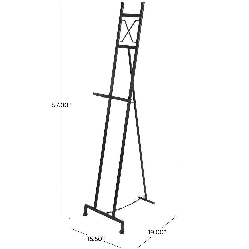 Black Metal Large Free Standing Adjustable Display Stand Easel with Chain Support