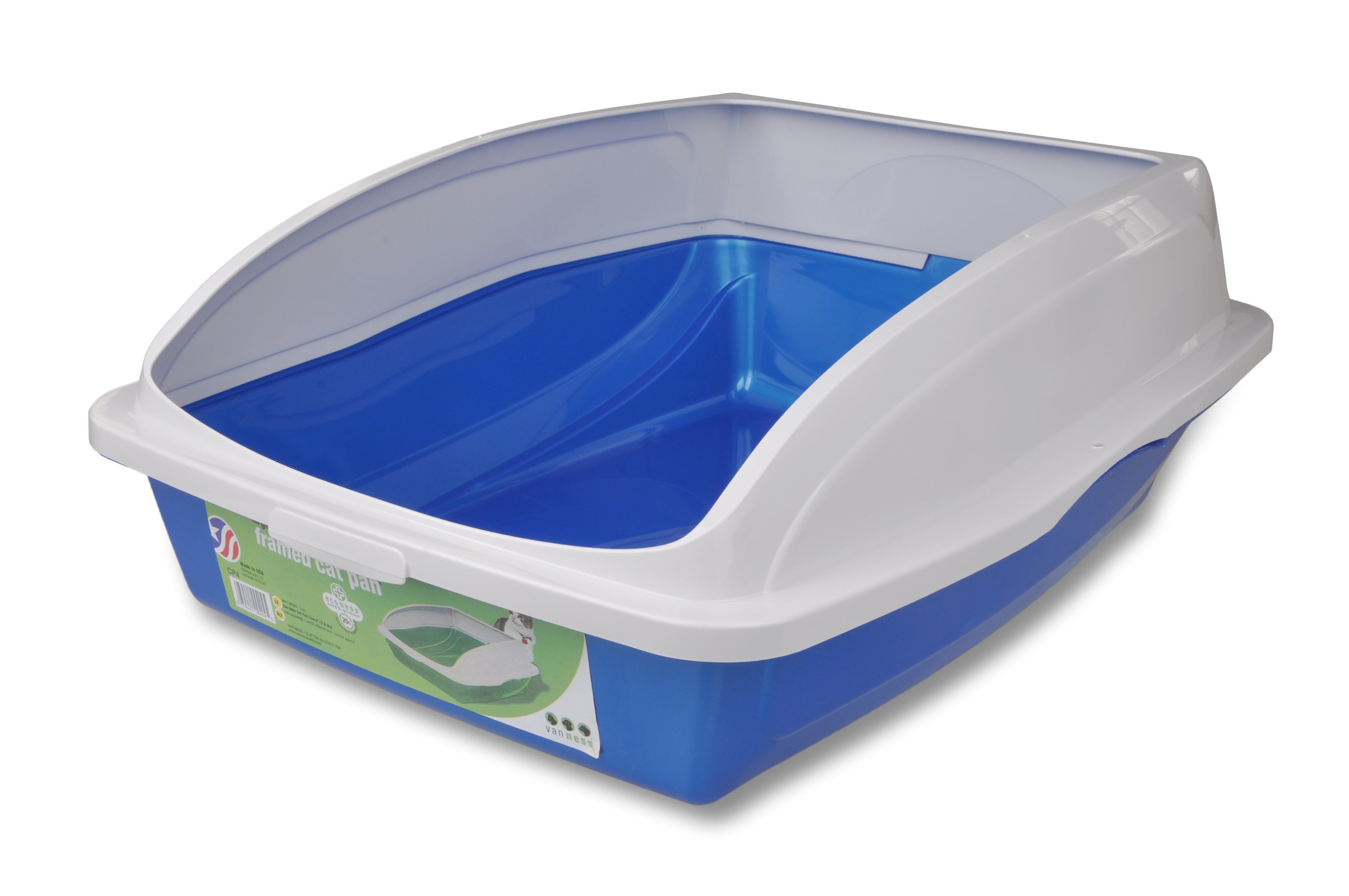 Van Ness Large Framed Cat Pan (Cat Litter Box with Rim)