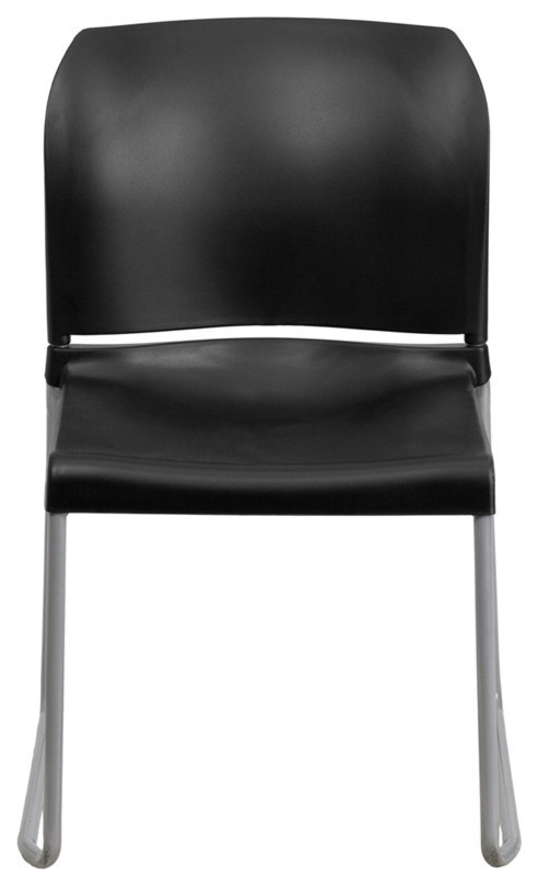 Flash Furniture Black Plastic Stack Chair   Contemporary   Dining Chairs   by Homesquare  Houzz