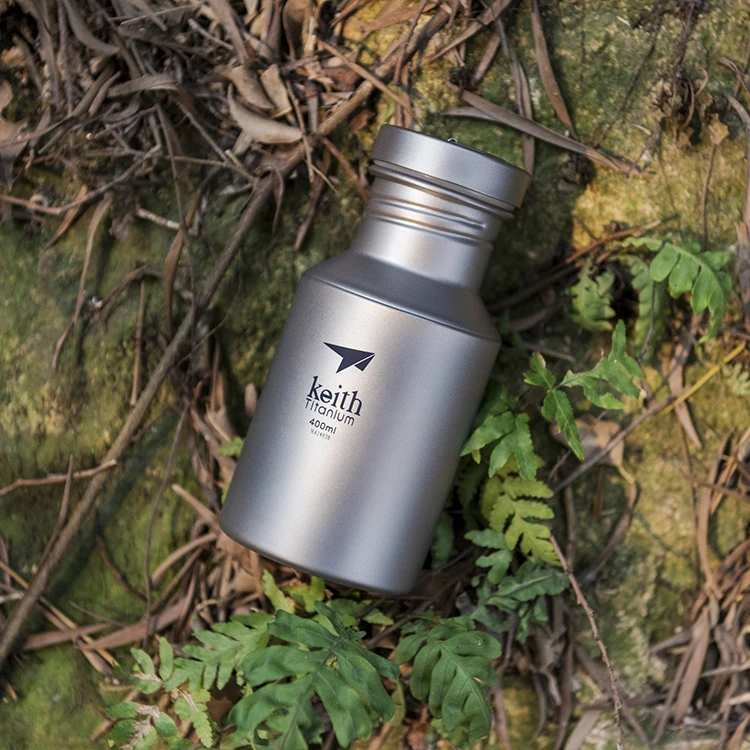 New Hot Sale Traveling Drinkware Hot Water Titanium Bottle Camping   Hiking Sports 400Ml/13.5Oz Water Bottle