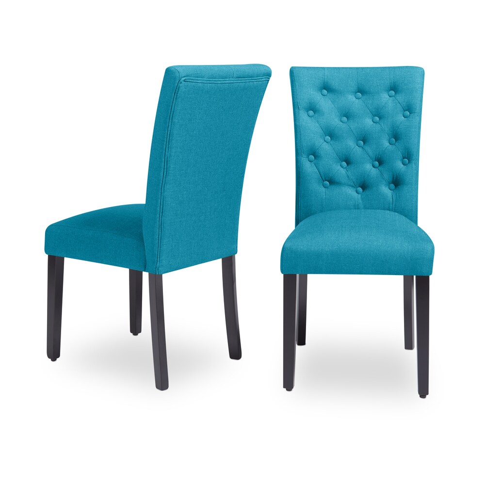 Monsoon Sopri Upholstered Armless Parson Dining Chairs (Set of 2)