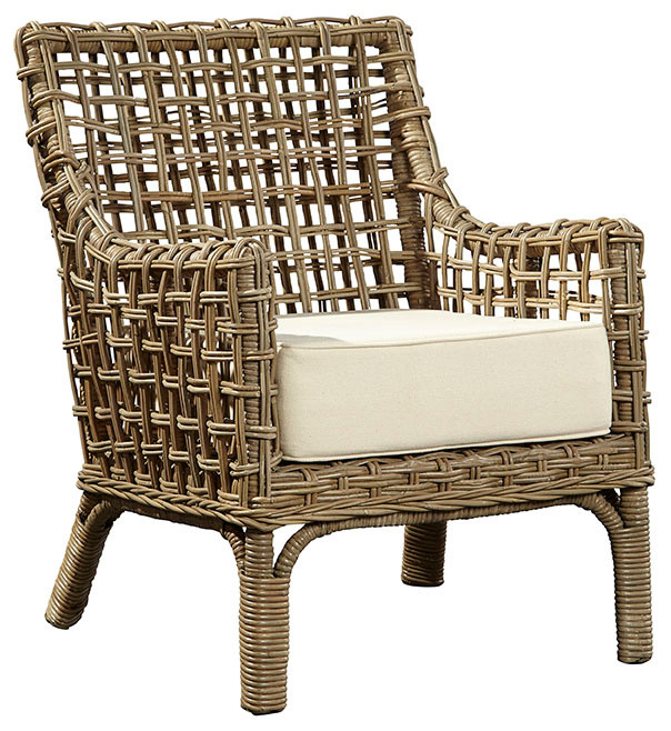 Bali Contemporary Kubu Rattan Arm Chair   Tropical   Armchairs And Accent Chairs   by Furniture Classics  Houzz