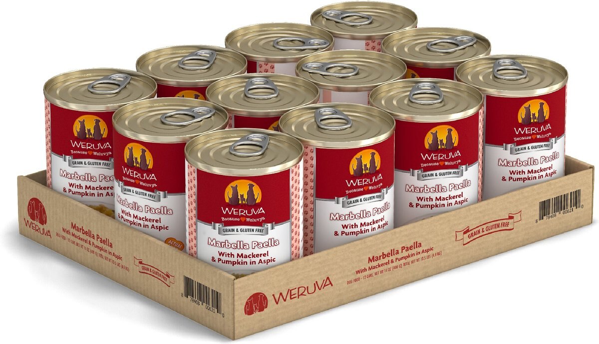 Weruva Marbella Paella with Mackerel and Pumpkin in Aspic Grain-Free Canned Dog Food