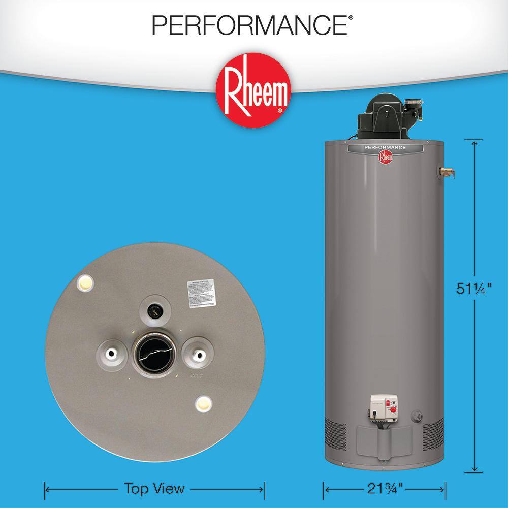 Rheem Performance 40 Gal. Short 6 Year 36000 BTU Natural Gas Power Vent Tank Water Heater XG40S06PV36U0