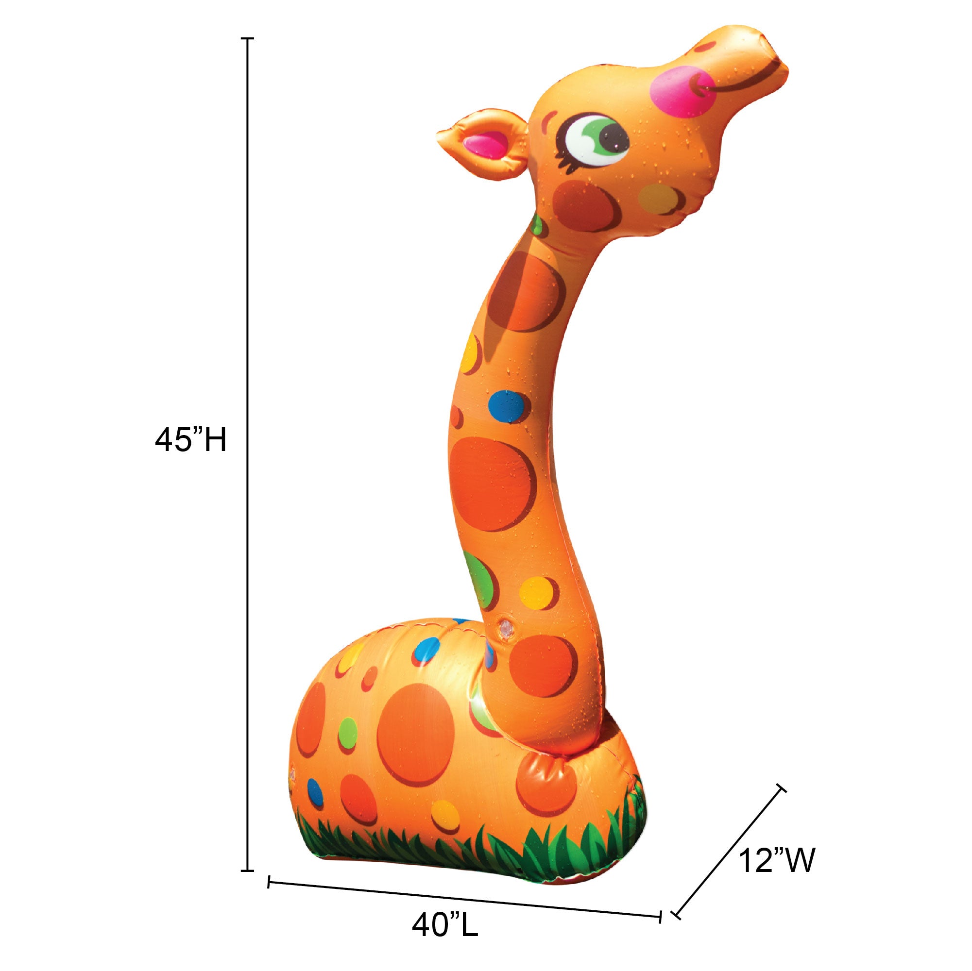 Banzai Inflatable Silly Sprinkling Giraffe, Ages 3 & Up