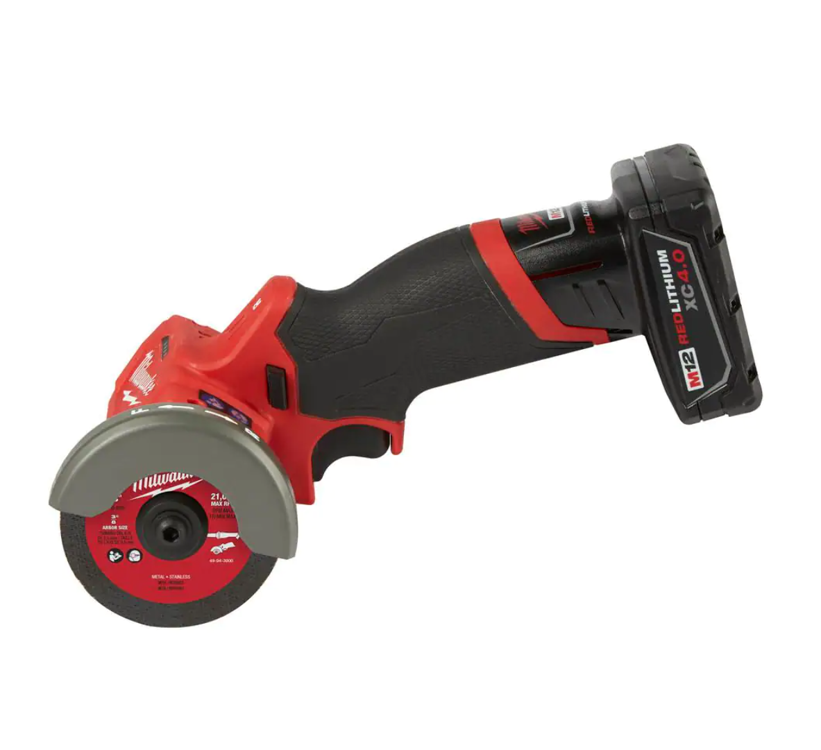 Milwaukee 2522-21XC-48-11-2420 M12 FUEL 12-Volt 3 in. Lithium-Ion Brushless Cordless Cut Off Saw Kit with Bonus M12 2.0 Ah Battery