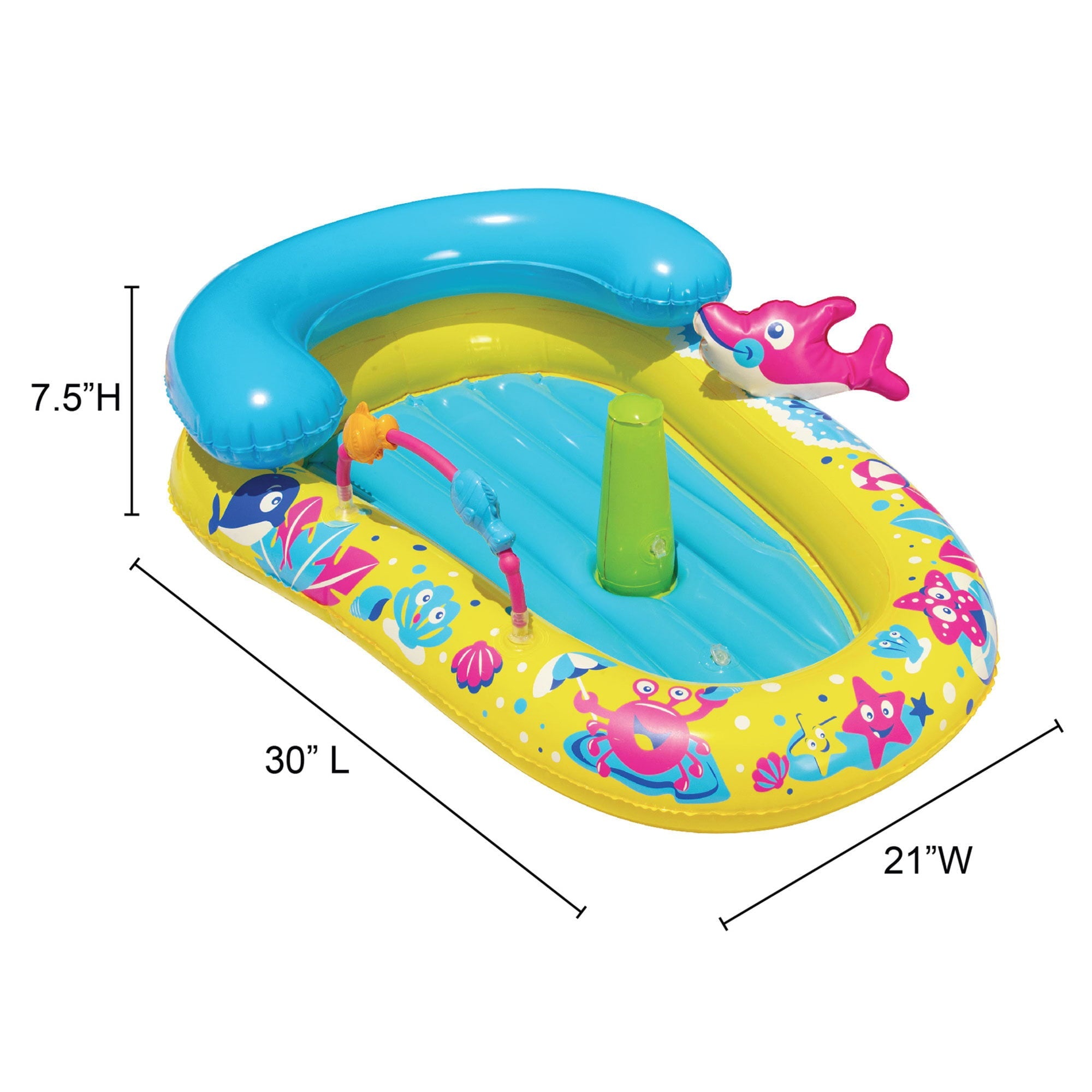 Banzai Jr. Splash Discovery Activity Center Water Play Set - 9-24 Months