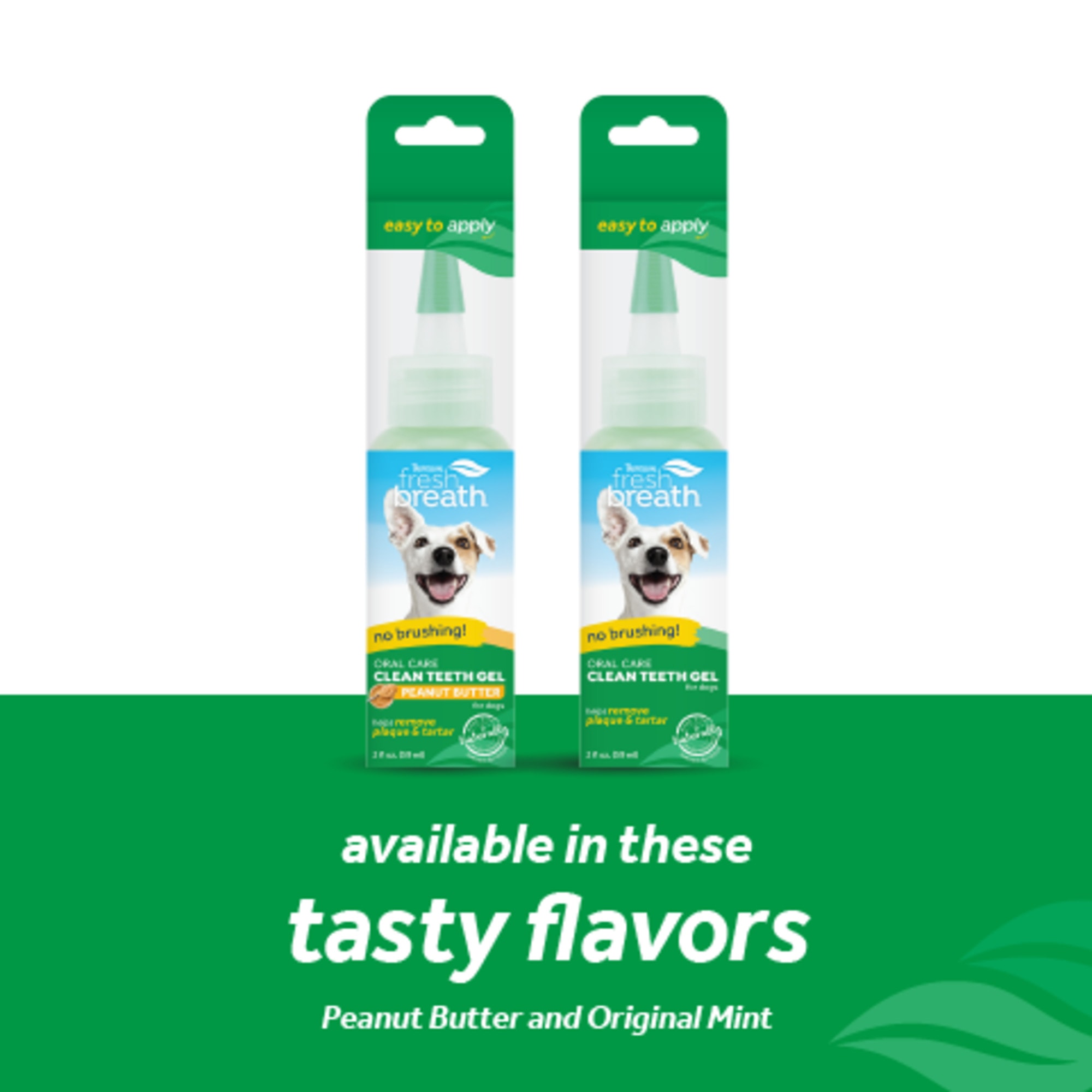 TropiClean Fresh Breath Peanut Butter Oral Care Clean Teeth Gel for Dogs， 2 fl. oz.