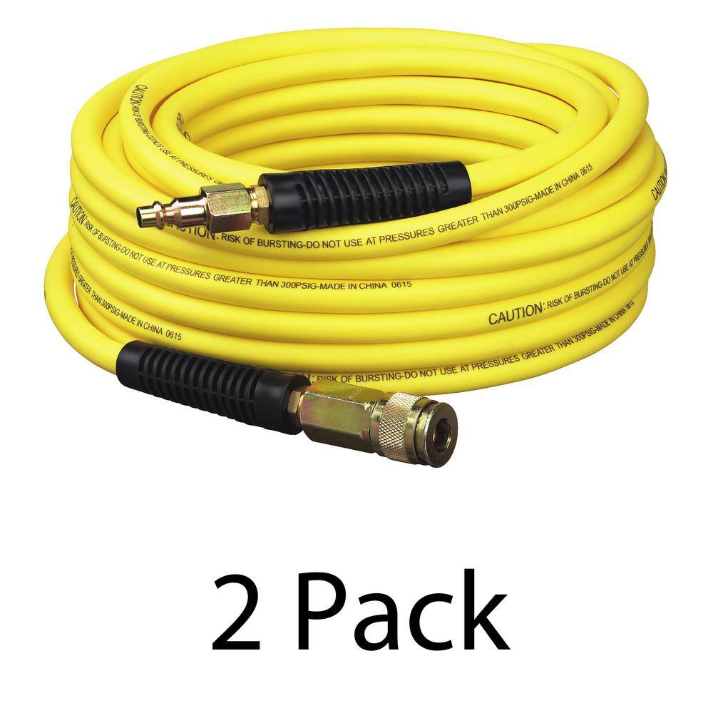 DW 50 ft. x 14 in. Air Hose (2-Pack) DWFP1450DX2