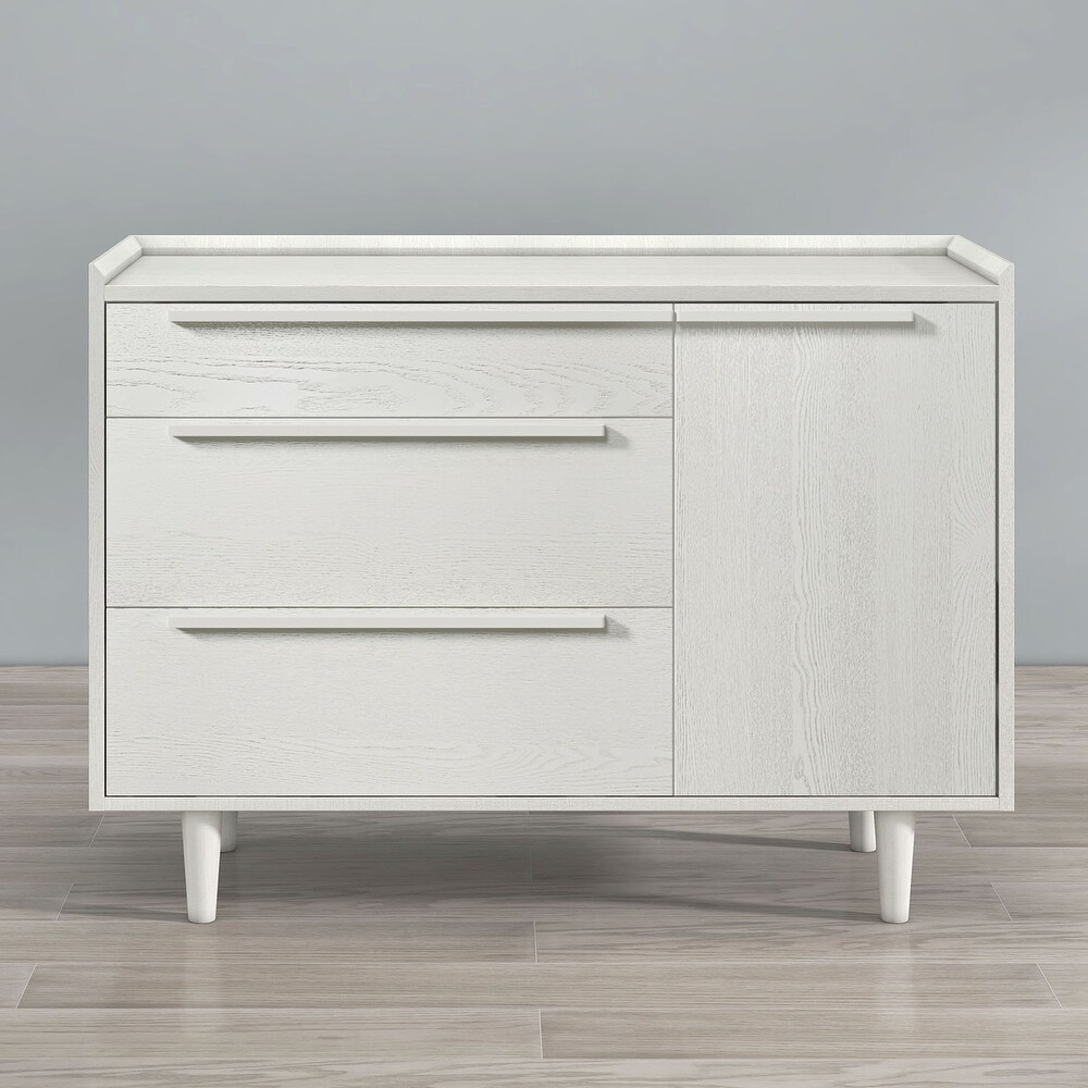 Modern Sideboard with 3 Drawers Storage Cabinet   45.3“L x 16.9”W x 32.7”H