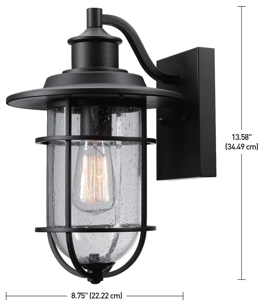 Globe Electric 44094 Turner 1 Light 13 19/32 quotH Outdoor Wall   Beach Style   Outdoor Wall Lights And Sconces   by Buildcom  Houzz