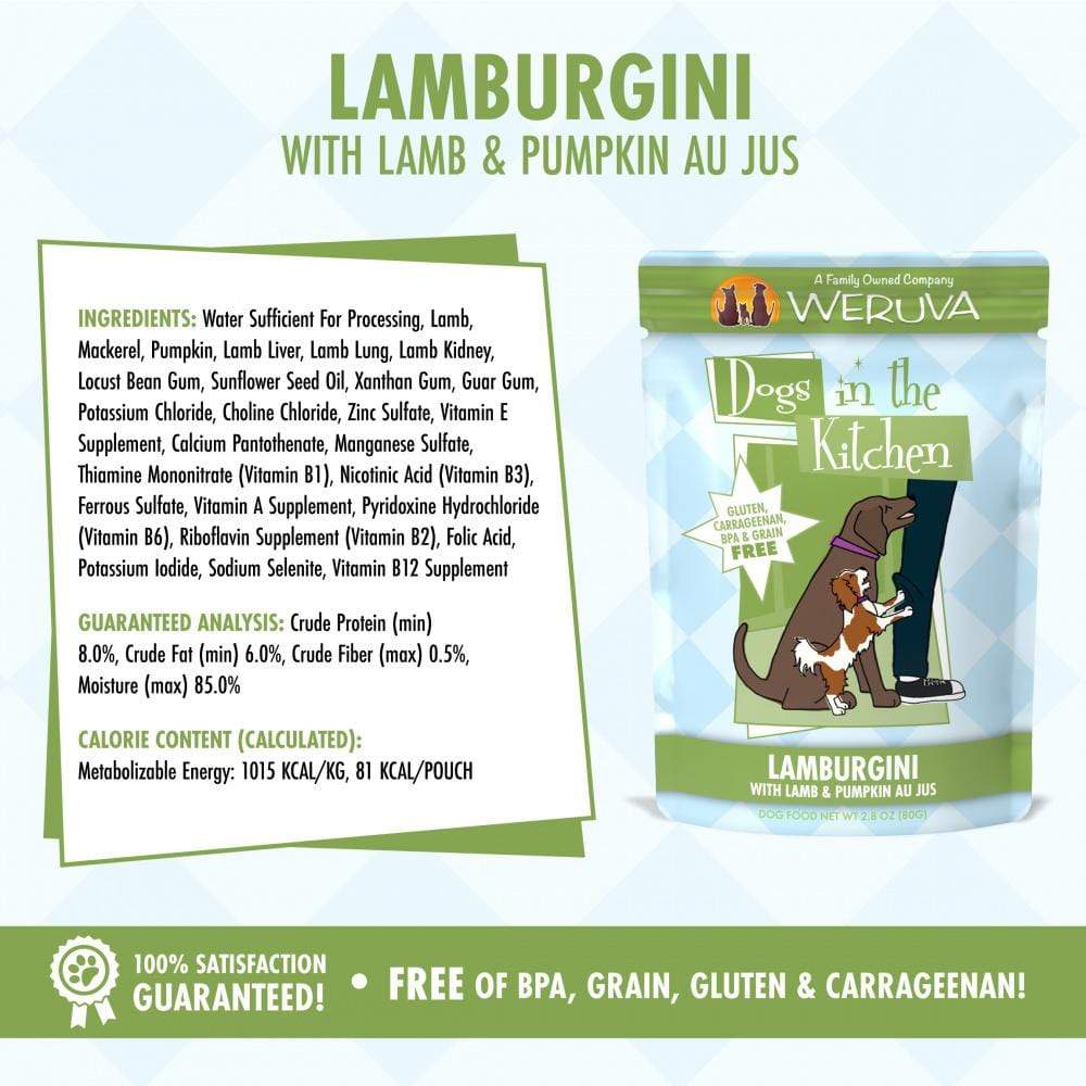 Weruva Dogs in the Kitchen Lamburgini Grain Free Lamb and Pumpkin Dog Fo