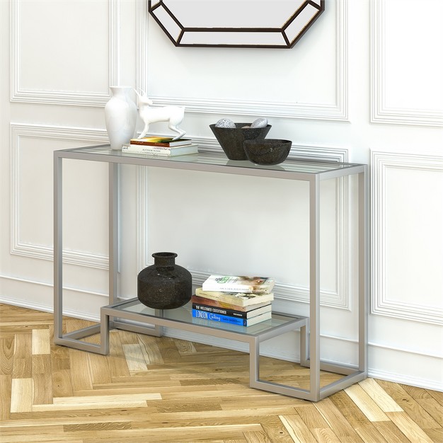 Metal Console Table In Gray Henn amp hart