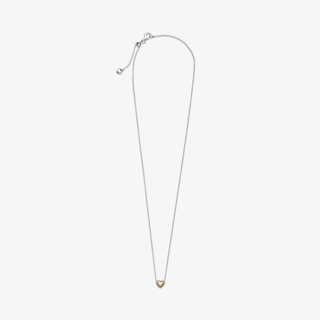 PANDORA  Domed Golden Heart Collier Necklace