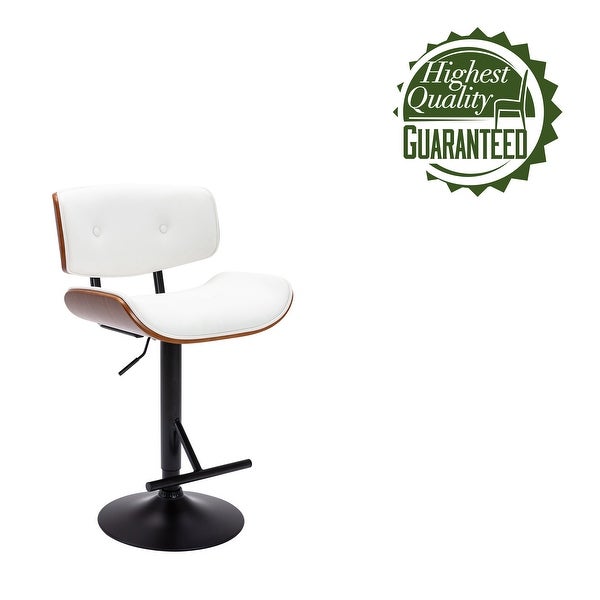 Porthos Home Cian Swivel Height Adjustable Bar Stool， PU Upholstery