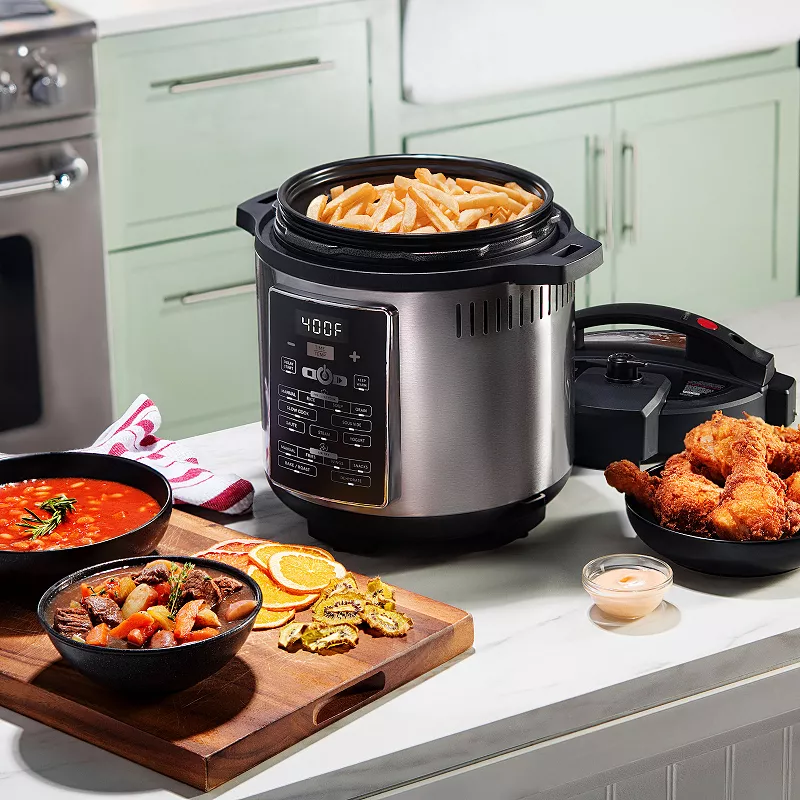 Gourmia 6-Quart Pressure Cooker and Air Fryer