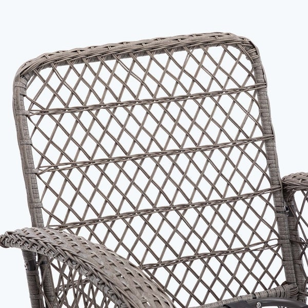 3pcs Outdoor Furniture Modern Wicker rocking chair set - Overstock - 37582713