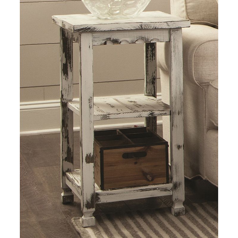 Alaterre Furniture Country Cottage 2-Shelf End Table