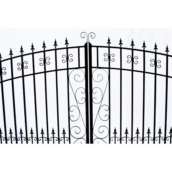 ALEKO DG12VEND AP Steel Dual Swing Driveway Gate  ...