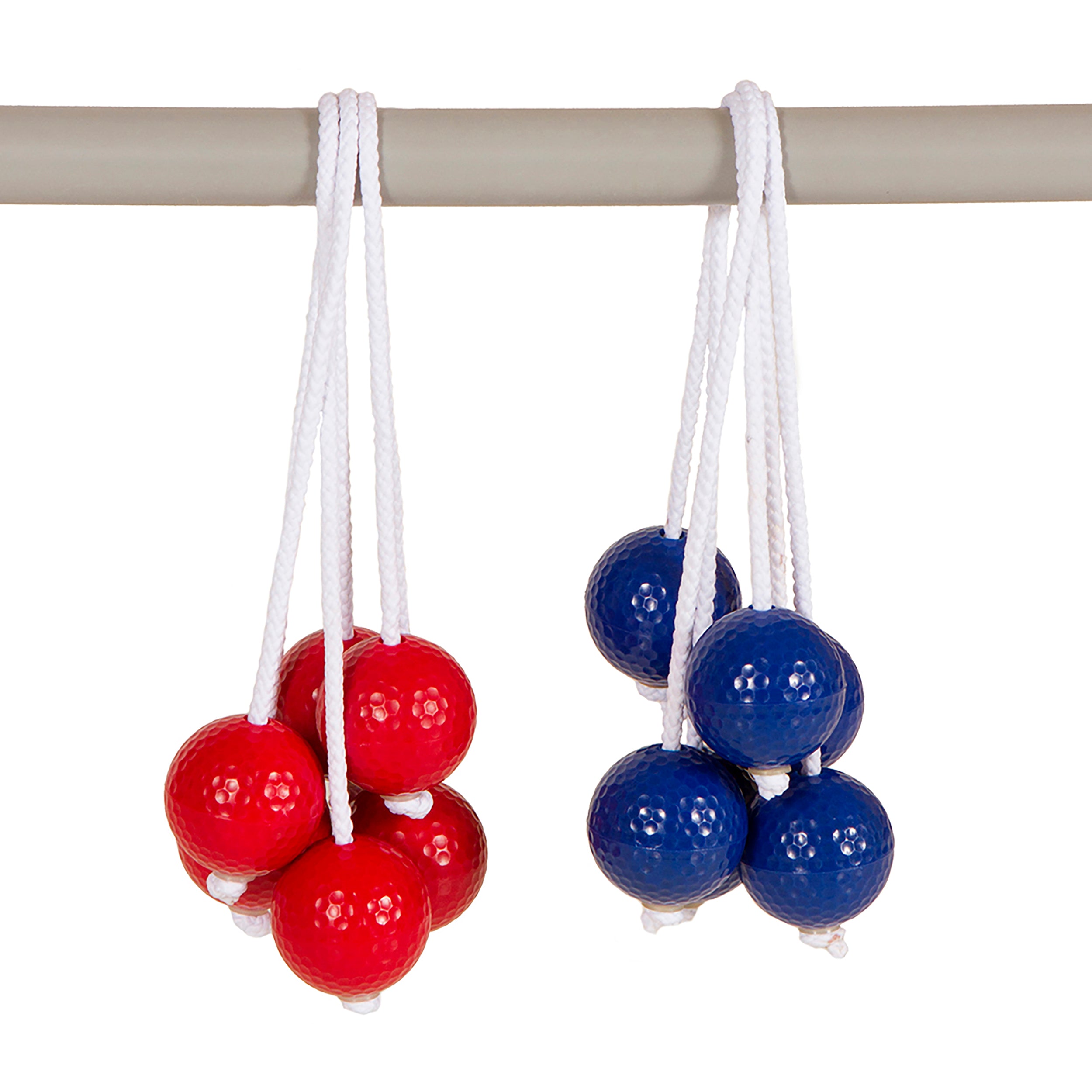 Ladder Toss Replacement Bola Strands – 3 Blue 3 Red Ball (6 Bolas)