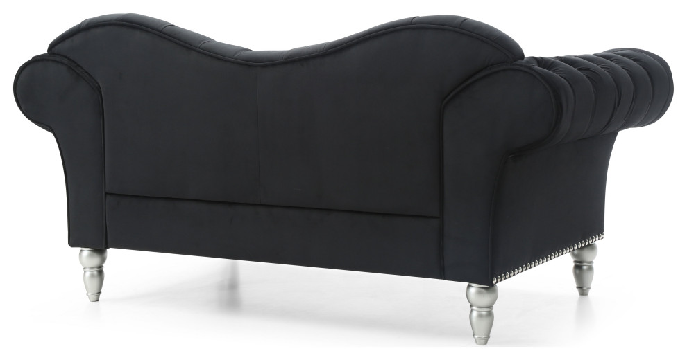 Wilshire Sweetheart Back Tufted Loveseat   Traditional   Loveseats   by Glory Furniture  Houzz