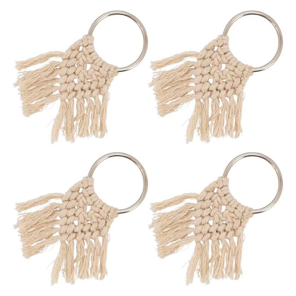 Napkin Rings With Braided Design (Set of 4)