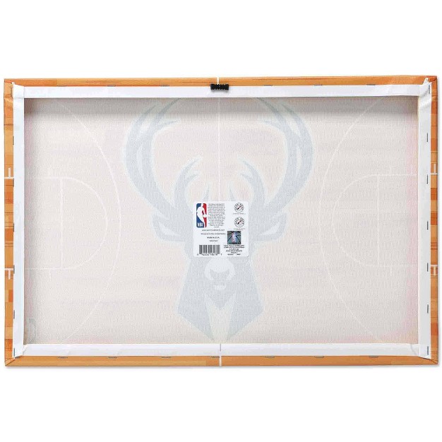 Nba Milwaukee Bucks Court Canvas Wall Sign