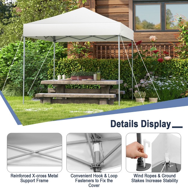 Tangkula Patio 6 6 X 6 6ft Outdoor Pop up Canopy Tent Upf 50 Portable Sun Shelter