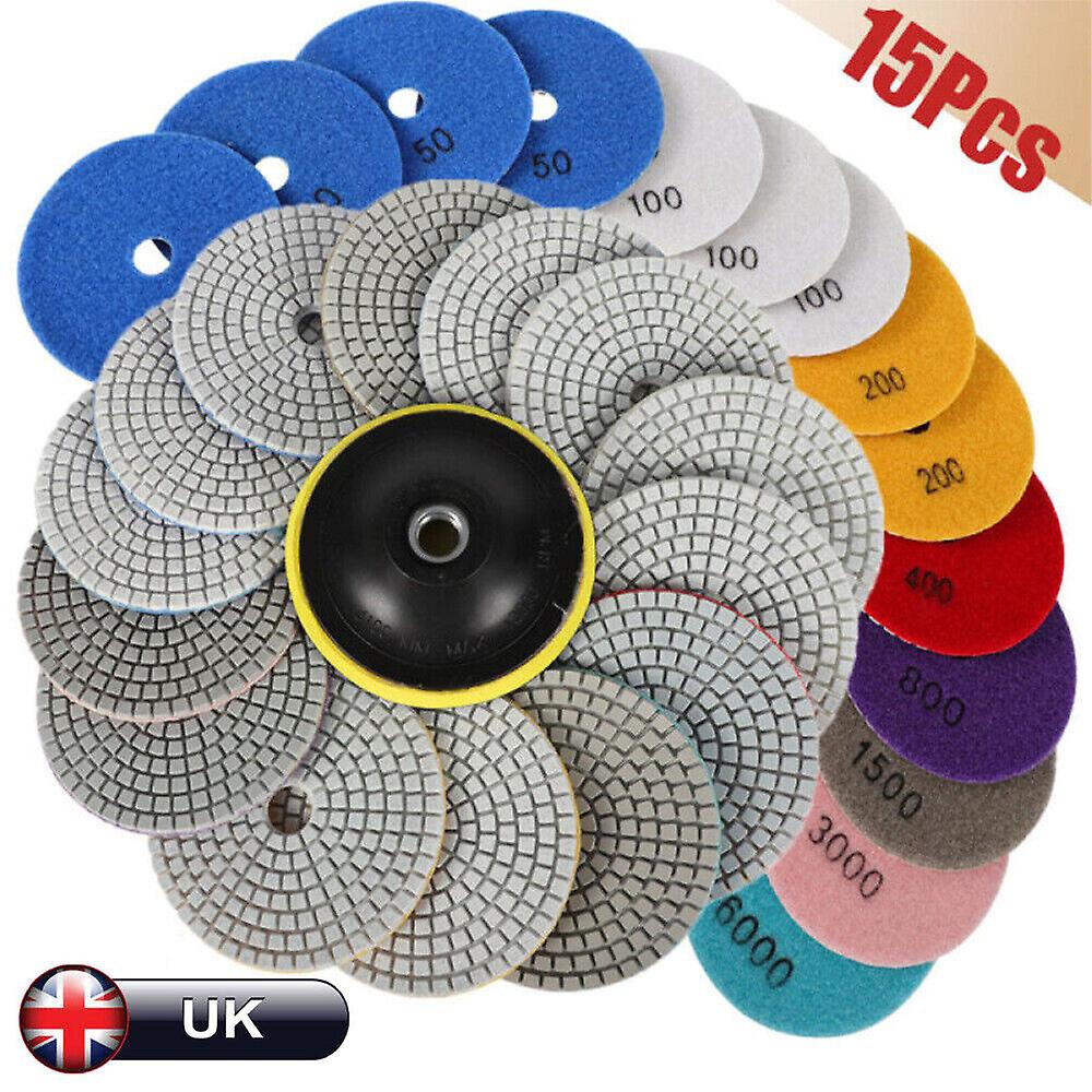 Diamond Polishing Pads Wet Dry 4 Inch Set Kit For Concrete Marble Tile W12709540