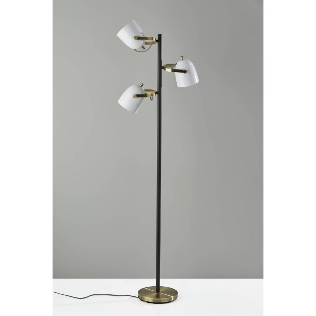 Casey Tree Lamp Black white brass Adesso