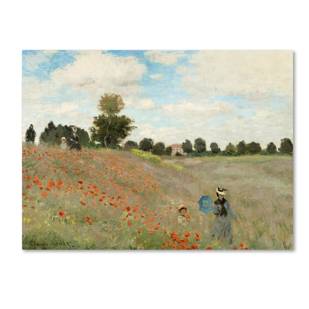 Trademark Fine Art claude Monet x27 wild Poppies Near Argenteuil x27 Canvas Art