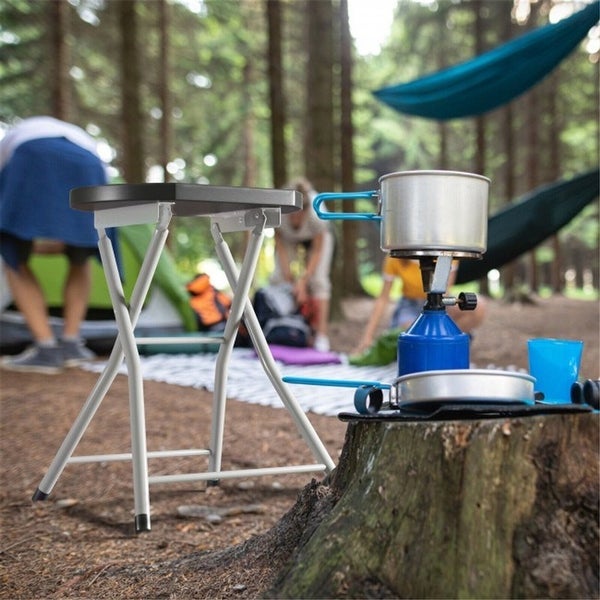 Portable Folding Stools with 330lbs Capacity， Sturdy Frame Bar Stools