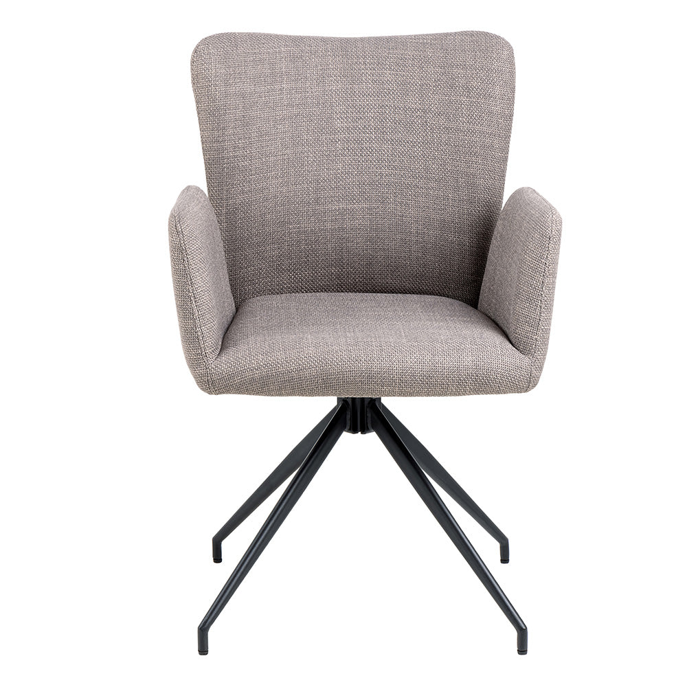 Laura Swivel Dining Chair - Grey & Black