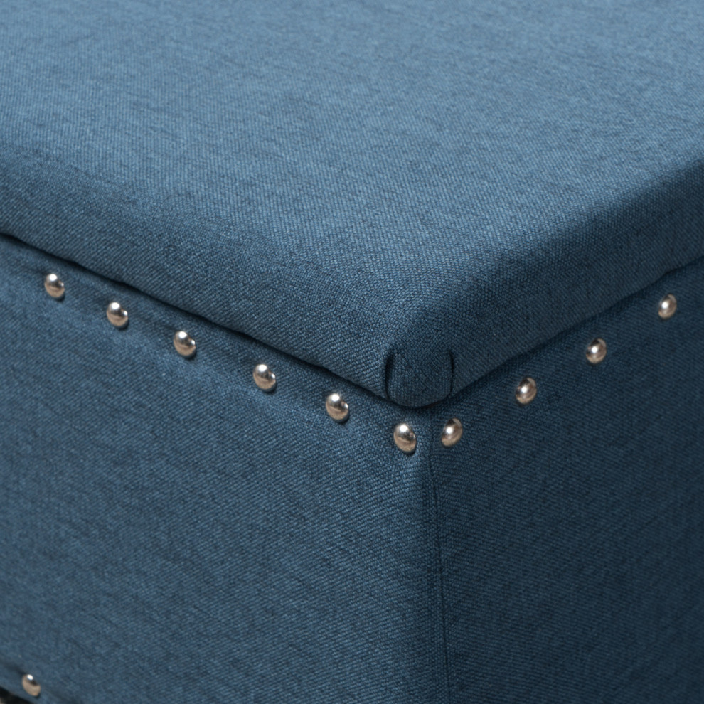 GDF Studio Evvy Fabric Storage Ottoman   Traditional   Footstools And Ottomans   by GDFStudio  Houzz