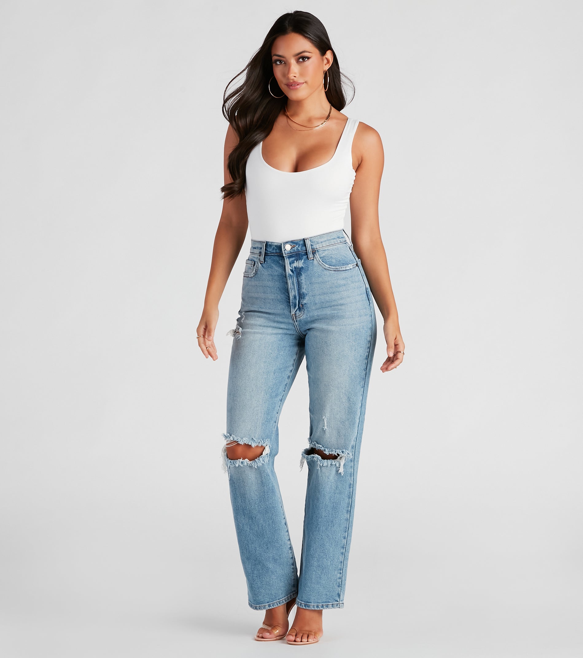 Staple Piece Scoop Neck Bodysuit