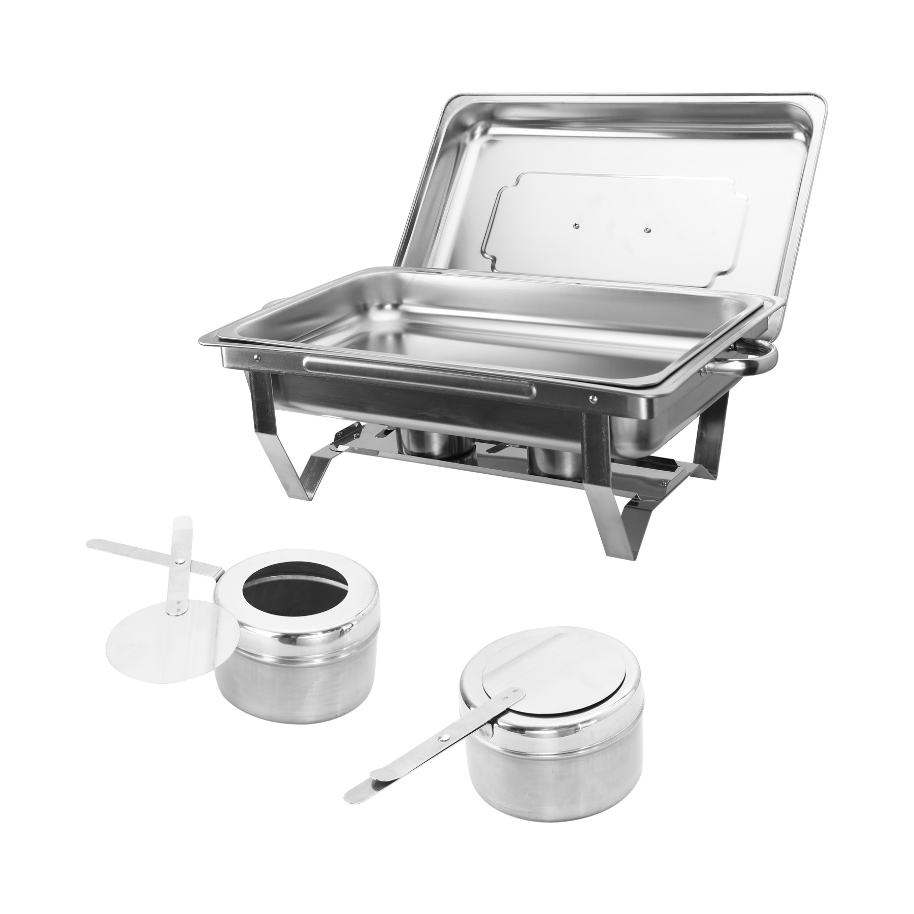 Wilprep 8Pack 9L/8Q Chafer Chafing Dish Sets Stainless Steel Catering Pans Food Warmer