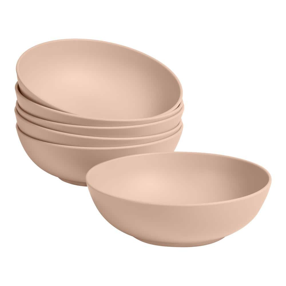 StyleWell Taryn Melamine Dinner Bowls in Matte Aged Clay (Set of 6) AA5449ACL