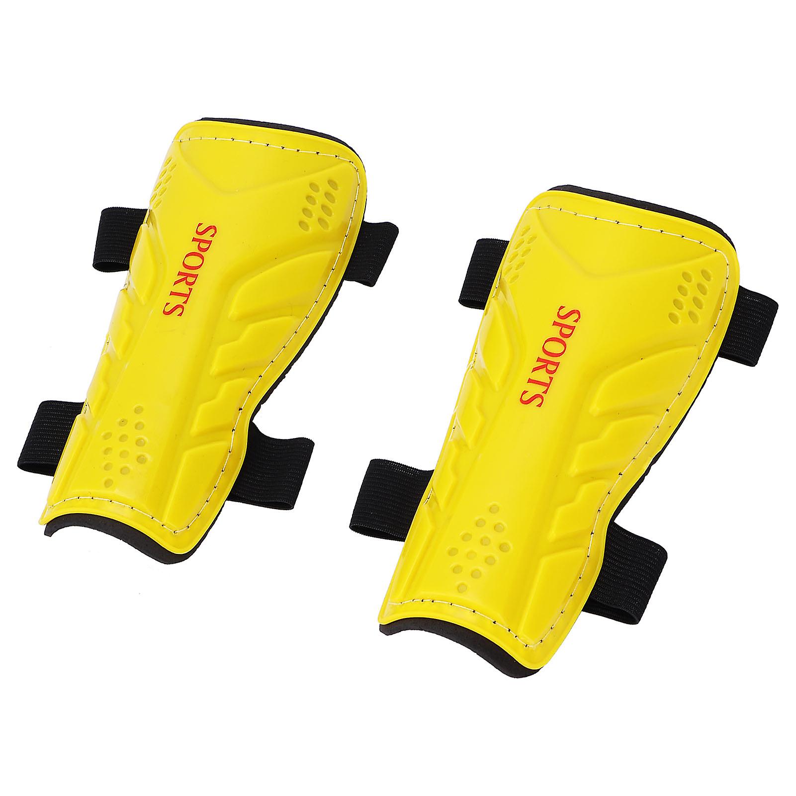 Football Shin Pads Guard Sports Soccer Protective Leg Protege Training Pads For Childrenyellow