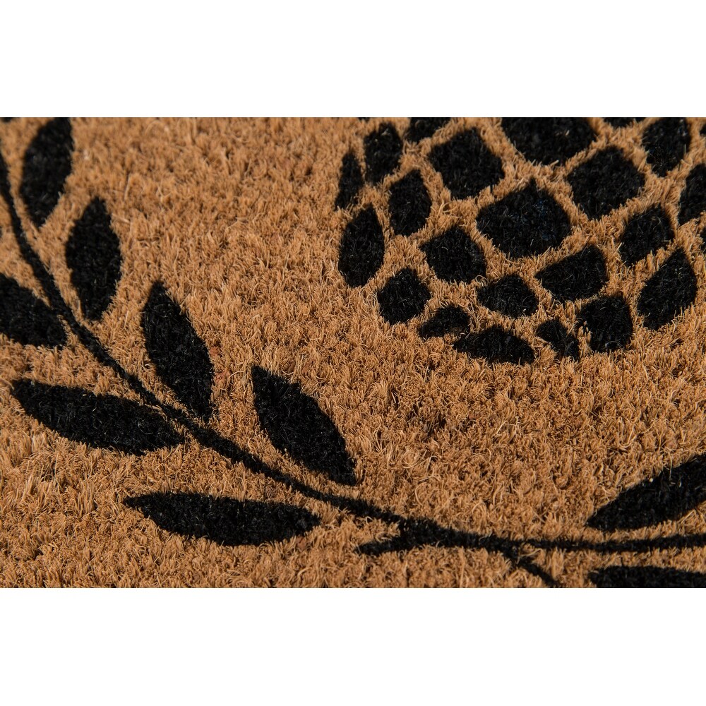 Erin Gates by Momeni Park Pineapple Hand woven Natural Coir Doormat   1'6\