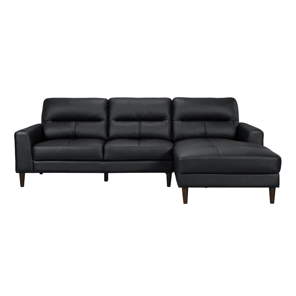 Dakota Leather Match Living Room 2 Piece Sectional with Right Chaise