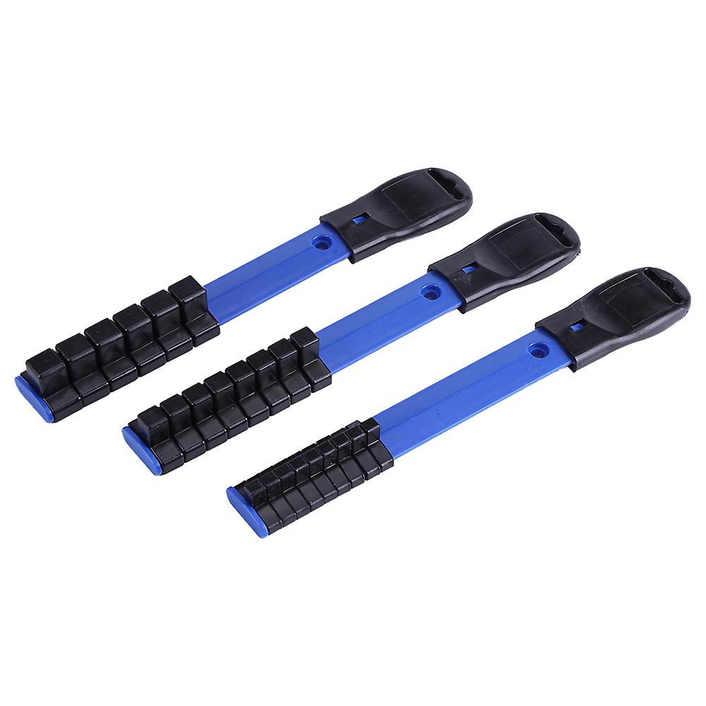 3pcs 1/4 3/8 1/2 Inch Plastic Socket Storage Rack Rail Tray Holder Shelf Organizer Blue   Black