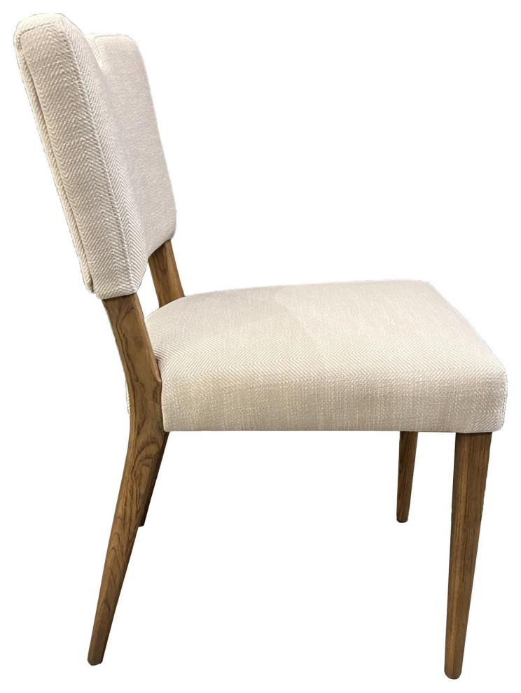 Lola Dining Chair   Sandy Beige/Cool Brown Legs   Midcentury   Dining Chairs   by LH Imports  Houzz