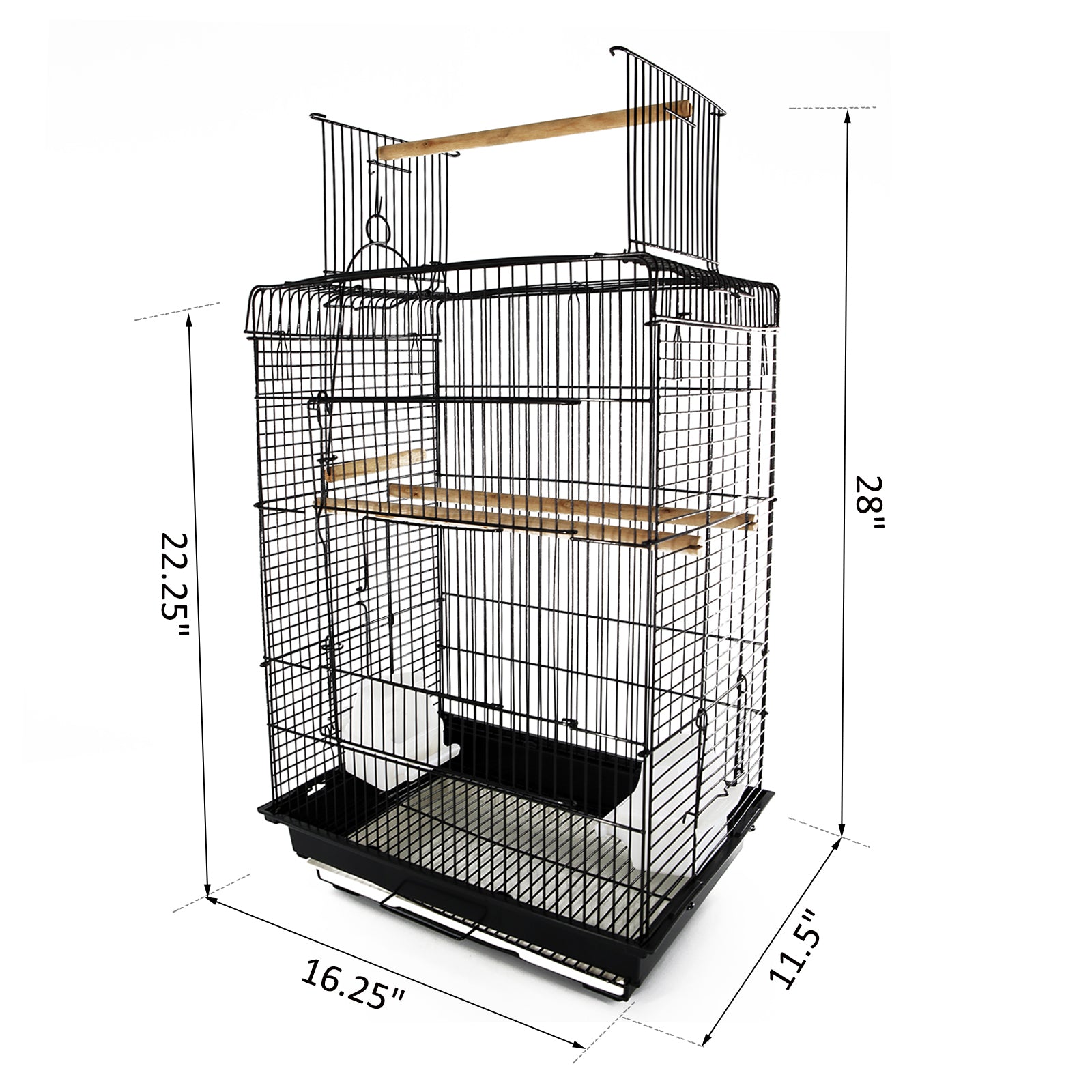 Pawhut Bird Cage， Black， 22