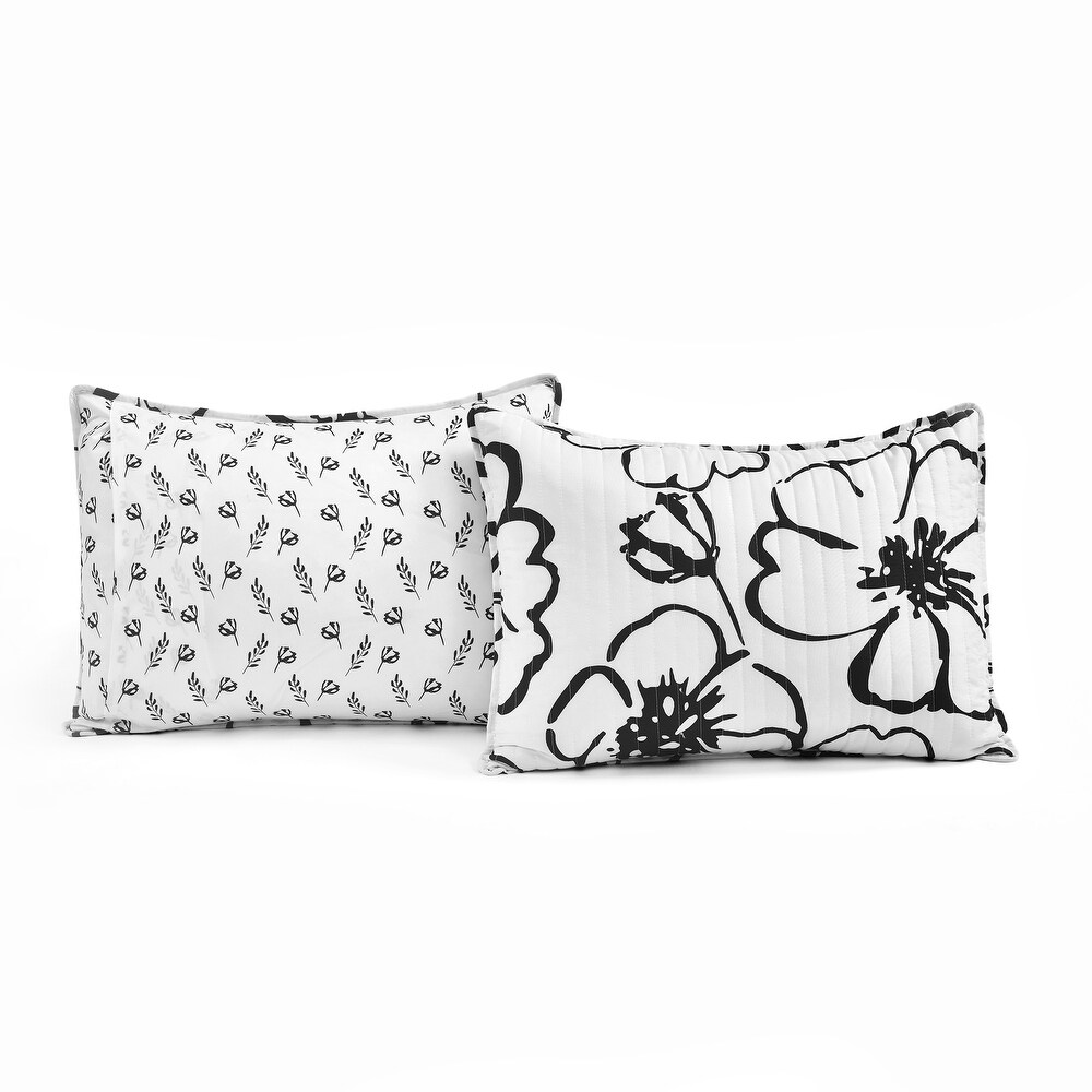 Lush Decor Scandinavian Floral 3 Piece Quilt Set