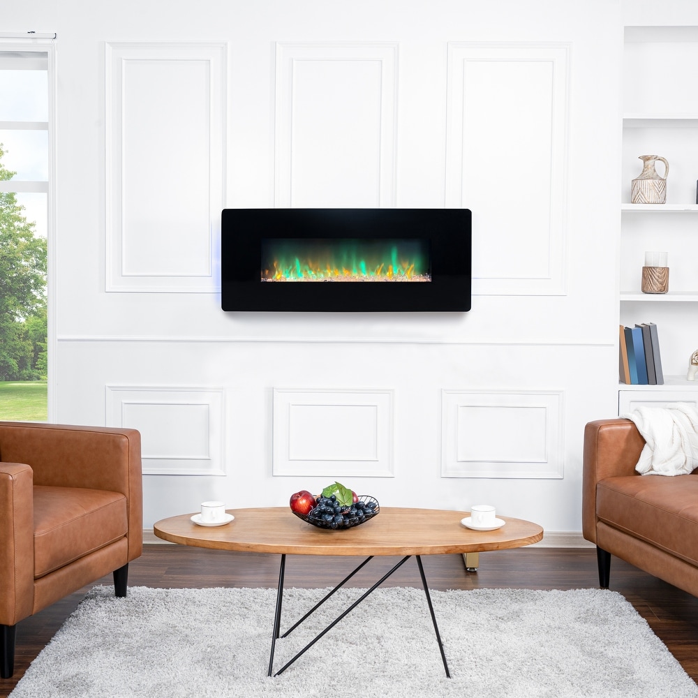 Electric Wall Mounted Fireplace Heater with Remote Control