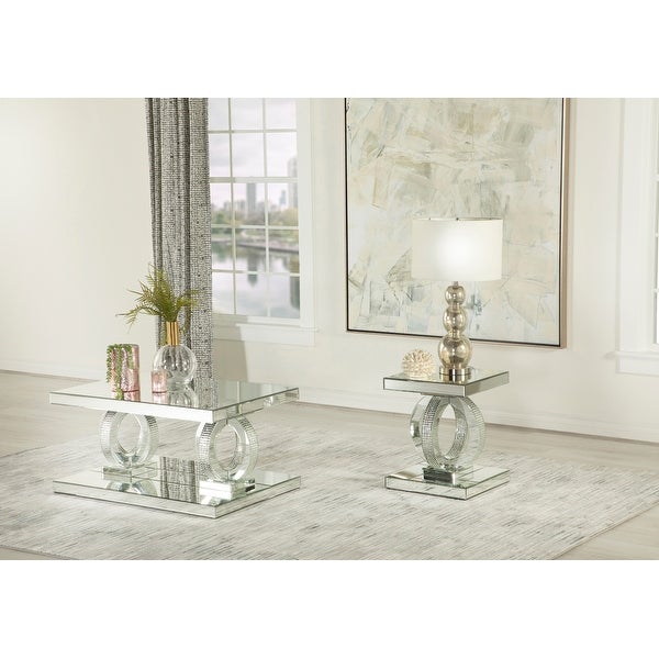 Coaster Furniture Breena Mirror Square End Table