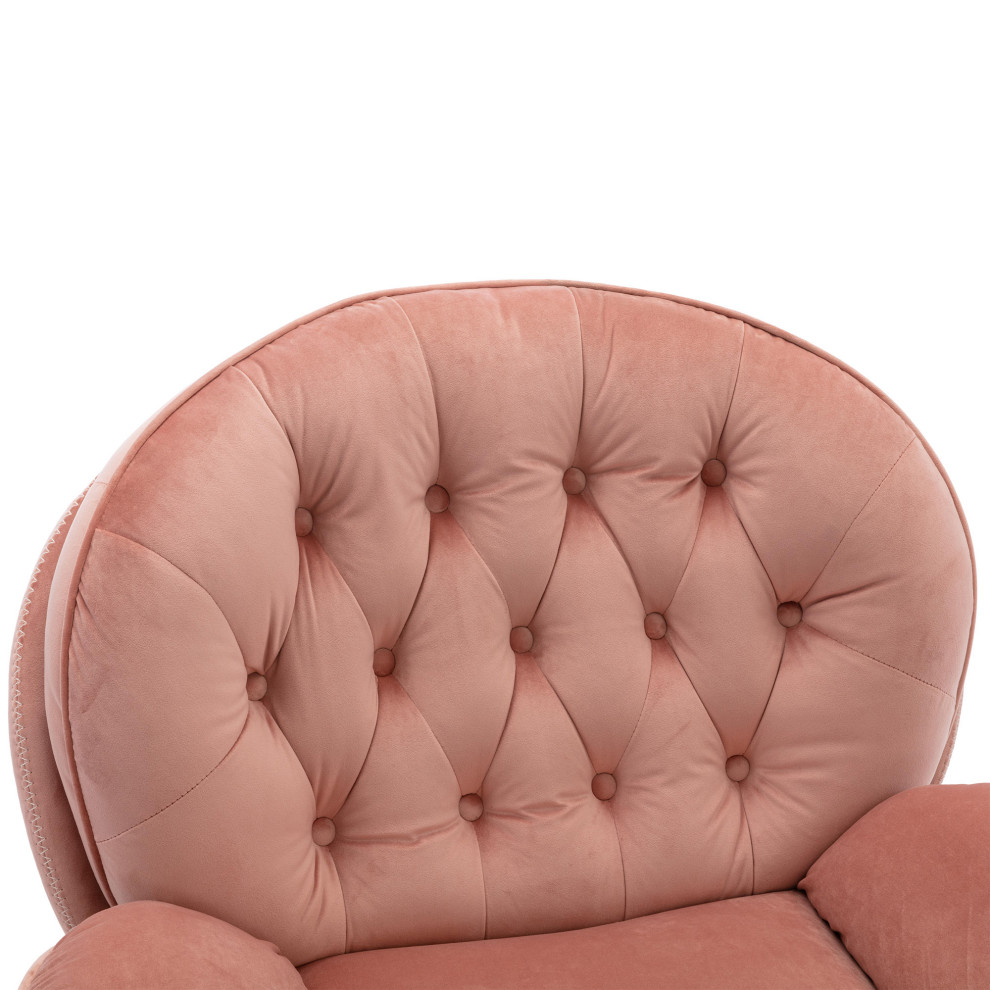 IA7003 Amelia Accent Chair  Pink   Contemporary   Armchairs And Accent Chairs   by IDEAZ International  LLC  Houzz