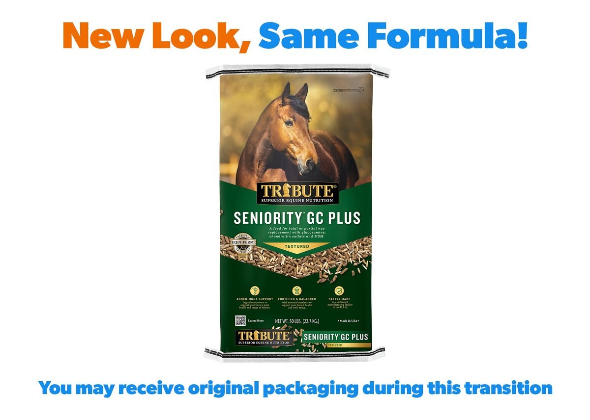 Tribute Equine Nutrition Seniority GC Plus Horse Feed， 50-lb bag