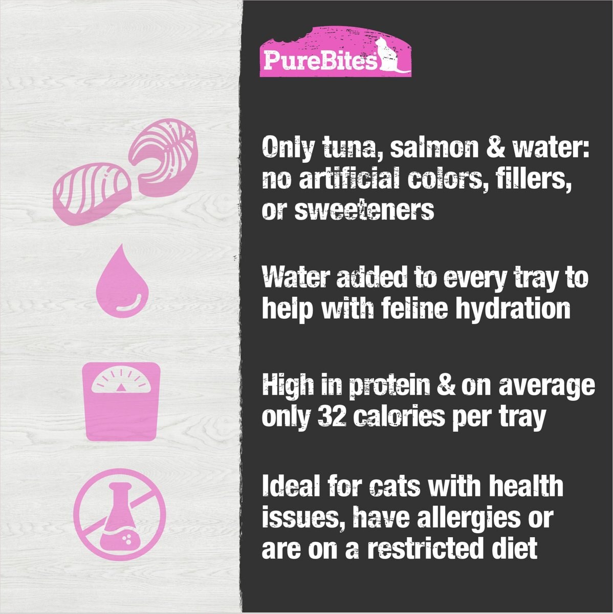 PureBites Mixers 100% Tuna and Salmon in Water Grain-Free Cat Food Trays